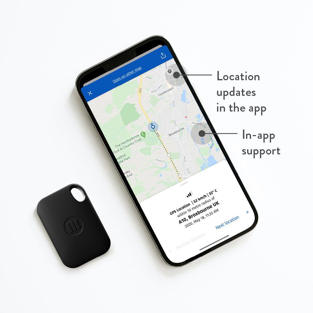 Mobile phone with Cycloop location with Key Fob