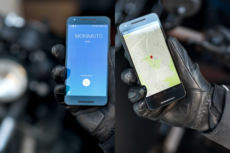 Monimoto calls and sends GPS coordinates