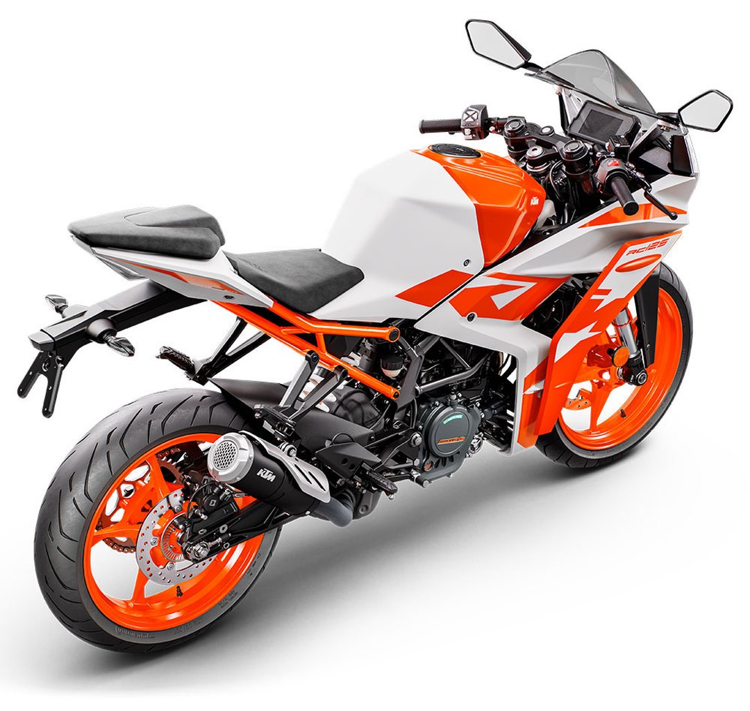 Moto 125 KTM RC 2022 de couleur orange
