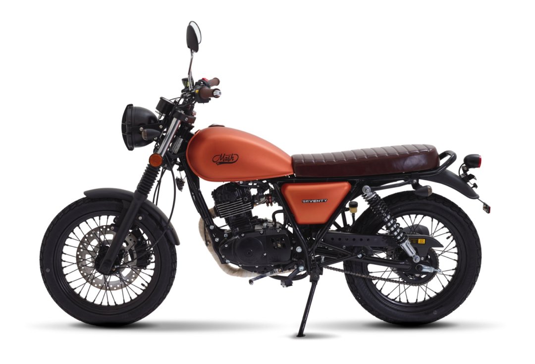 Moto 125 Mash Seventy de couleur orange