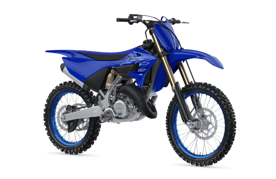 Moto 125 Yamaha YZ de couleur bleue