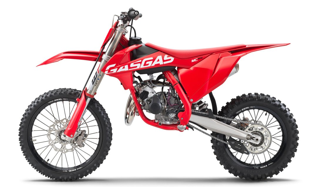 Moto cross GasGas MC85 2022 de couleur rouge