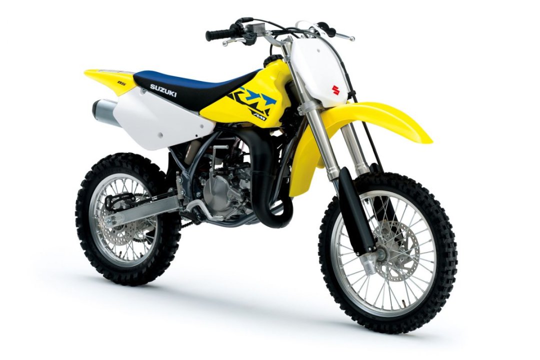 Moto cross Suzuki RM85 2022 de couleur jaune