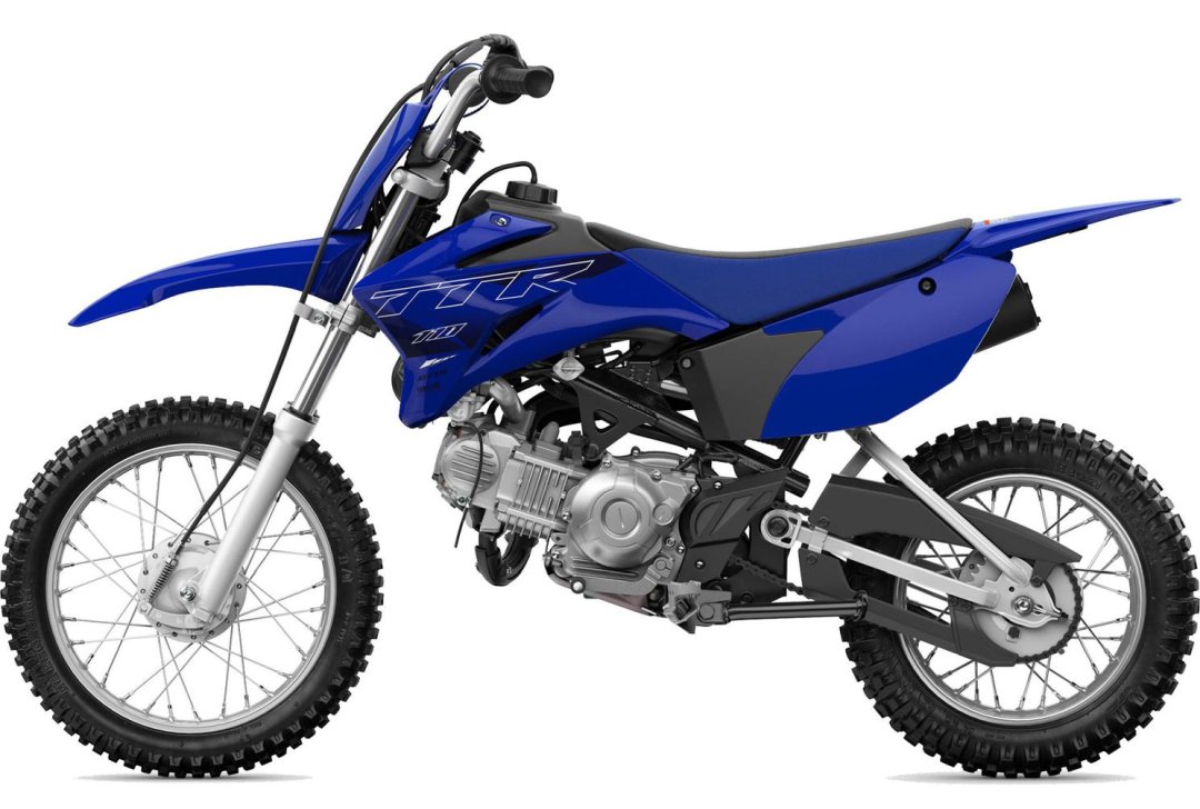 Moto cross Yamaha TT-R110 2022 de couleur bleue