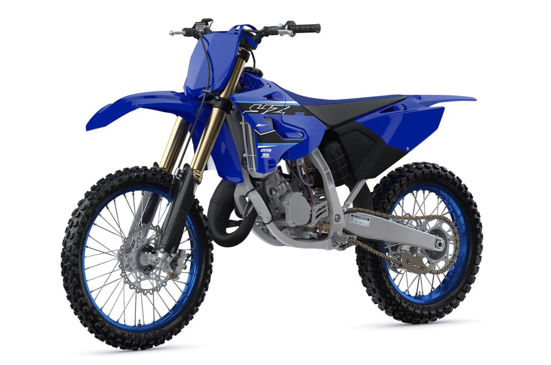 Moto cross Yamaha YZ125 de couleur bleue