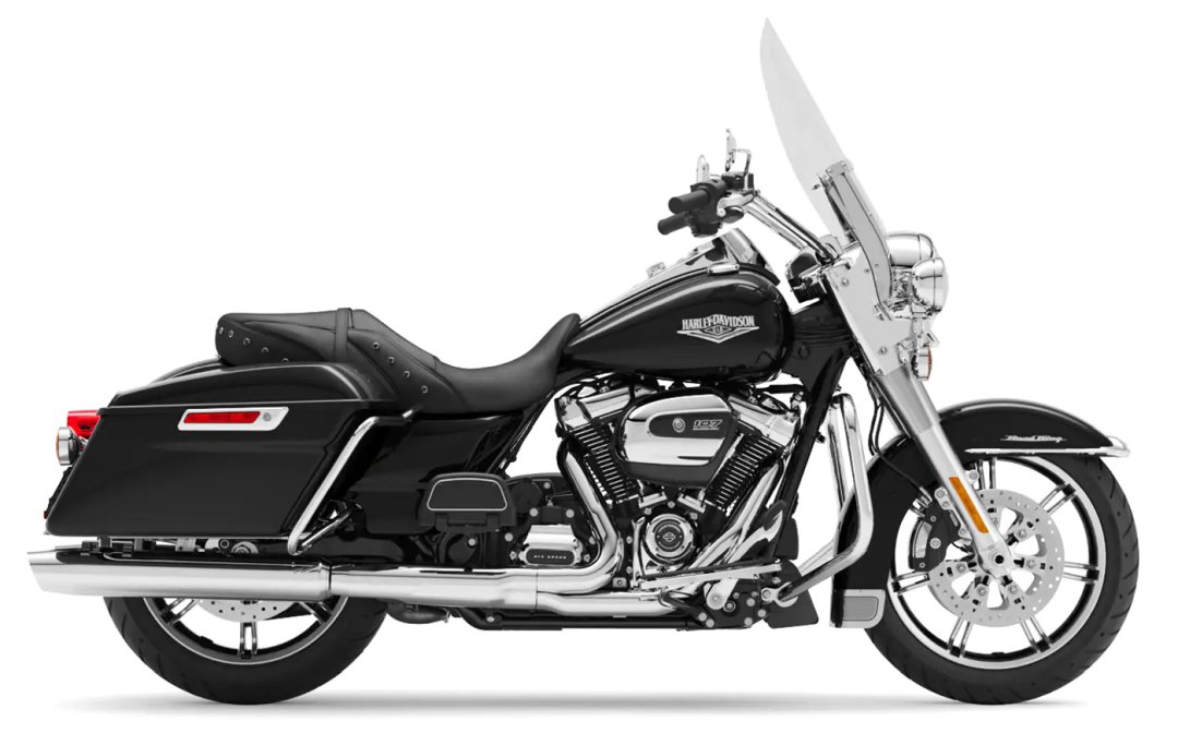 Moto routière Harley Davidson Road King 2022 de couleur noire