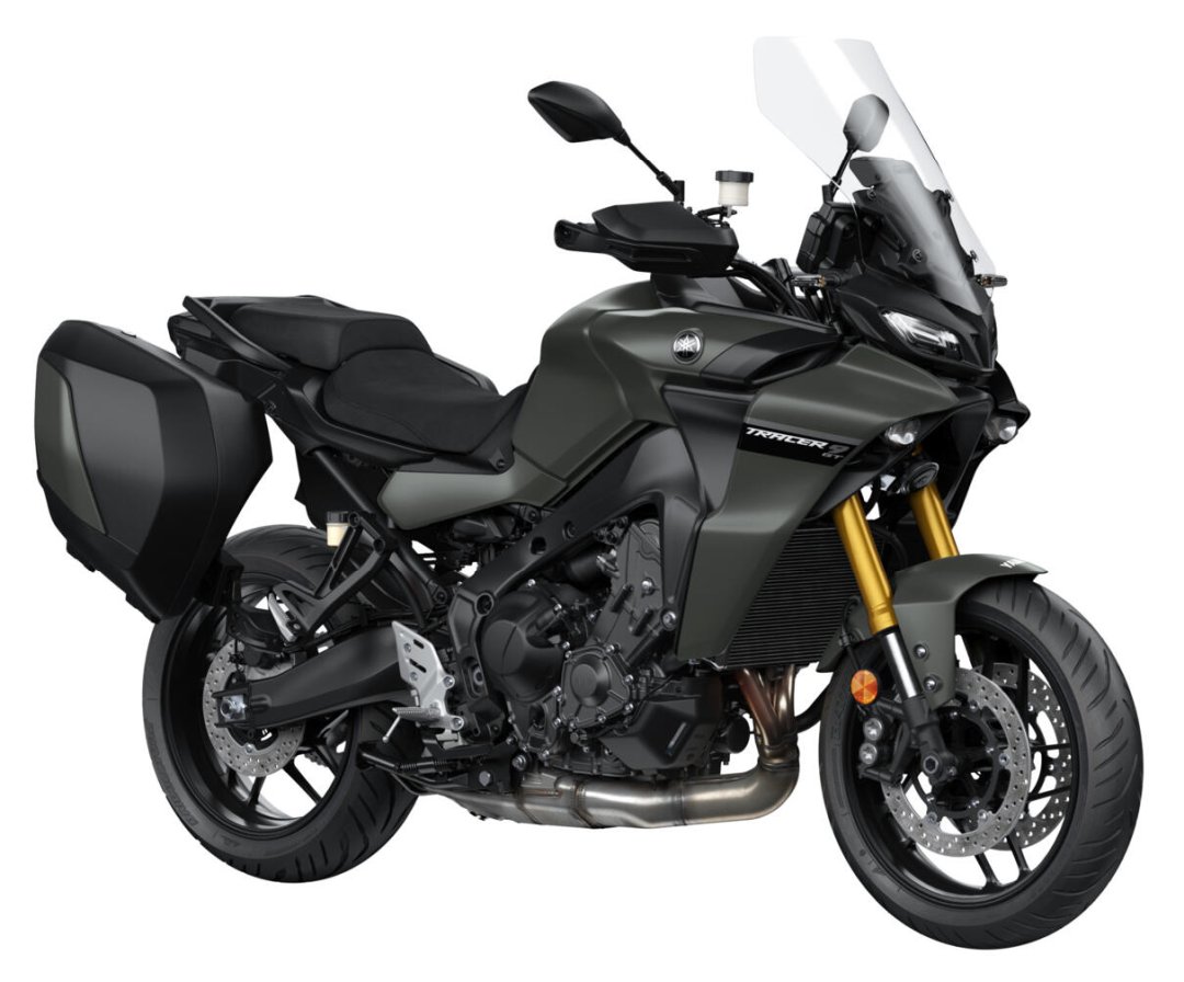 Moto routière Yamaha Tracer 9 GT 2021 de couleur noire