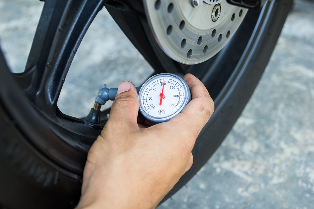 Motorcycle tire pressure